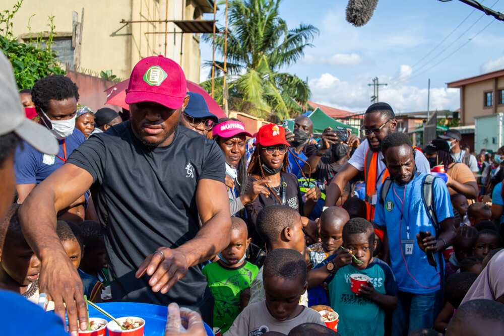 UFC Champion Kamaru Usman Feeds 1000 Nigerian Children As He Gives Back to the Society (Photos)