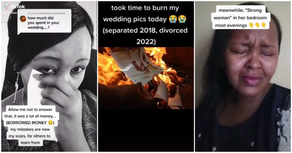 Gospel artist, Martha Rena, divorce, sets wedding picture on fire