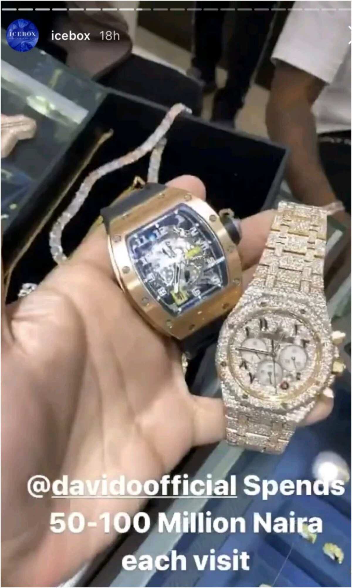 Davido spends N50 to N100m every time he visits Popular jeweler