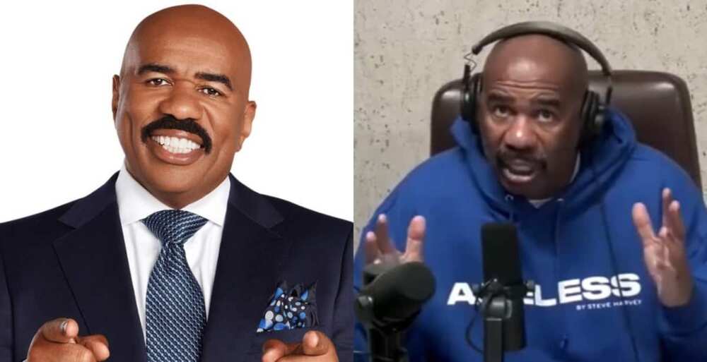 Photos of American Comedian Steve Harvey Speaking