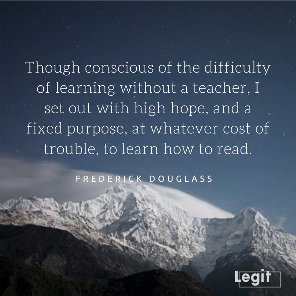 Frederick Douglass quotes on education