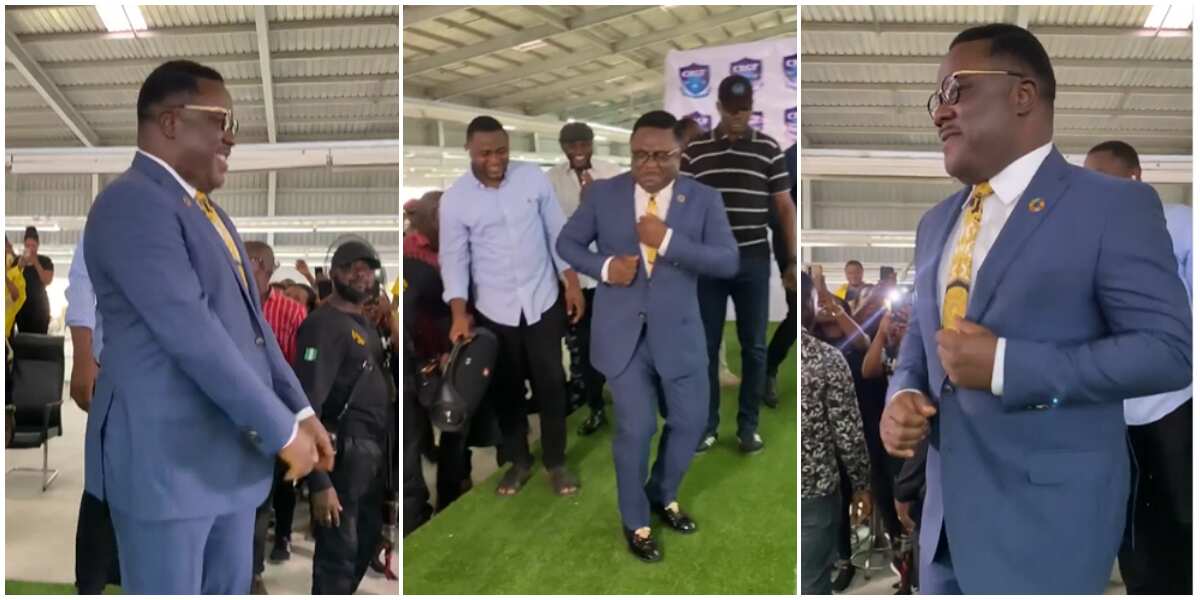 Governor Ayade gives Nigerian dancers a run for their money as he shows off hot legwork moves in viral video