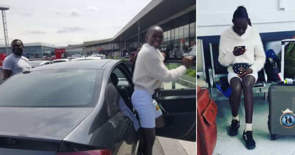 Ghanaian model 'runs away' after arriving in Paris for an event (photos, screenshots)