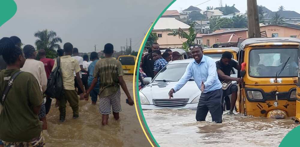 Residents of the Lagos mainland trapped inside flood