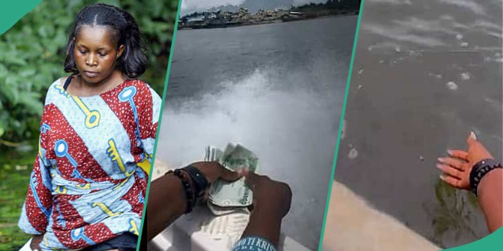 Video of lady spraying naira notes on river sparks reactions online