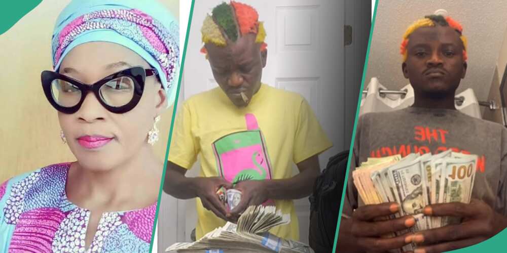 Kemi Olunloyo scolds Portable for flaunting stacks of dollars on social media.