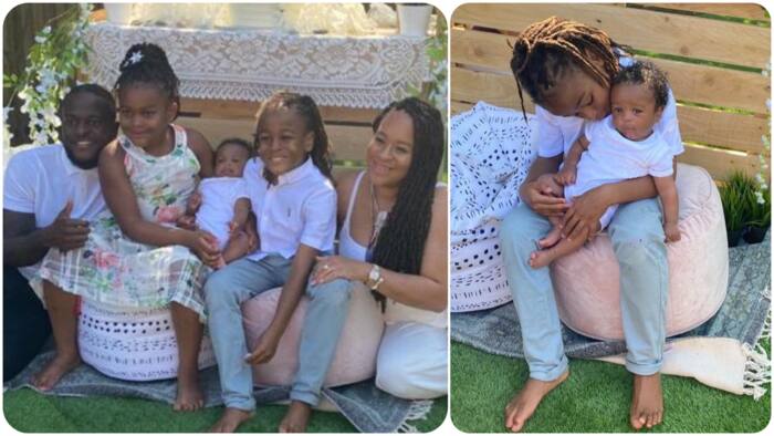 Nigerian legend shows off stunning pictures of his adorable wife and three kids