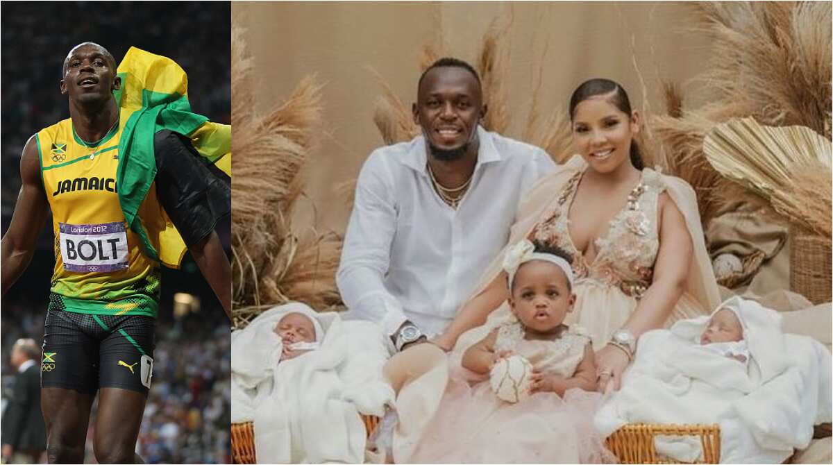 Legendary Olympic champion Usain Bolt welcomes newborn twin-sons Thunder and Saint Leo