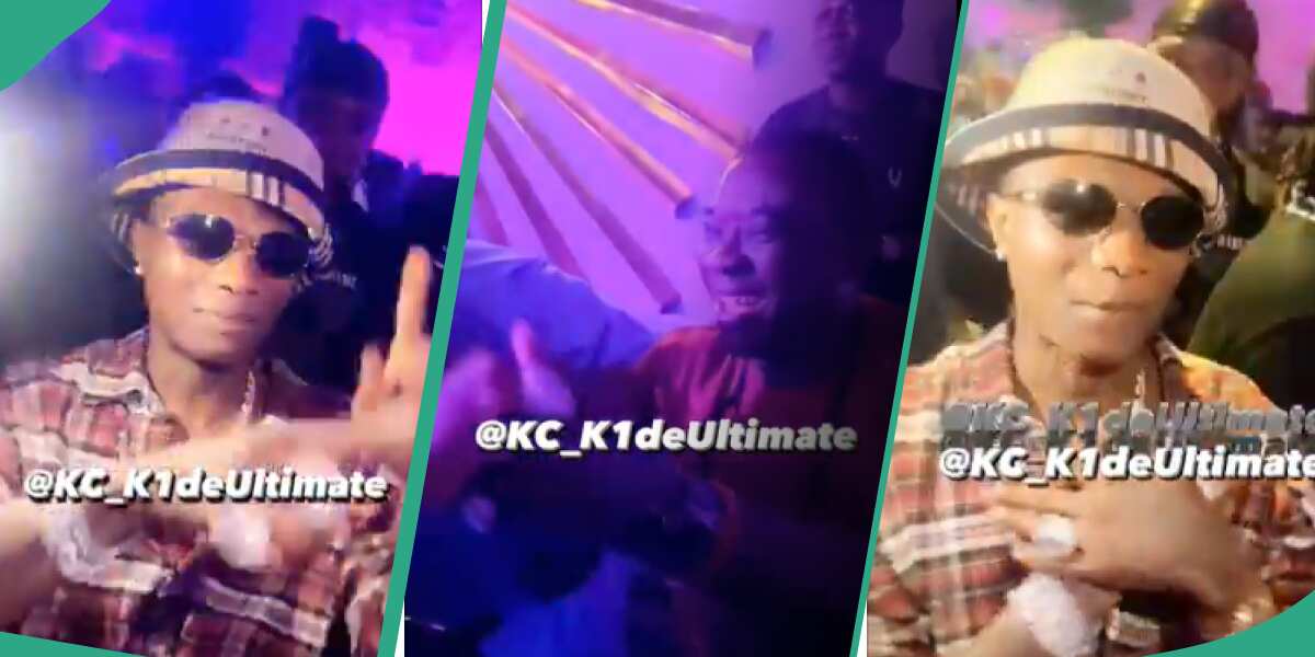 See heartwarming video of Wizkid dancing with KWAM 1 at event