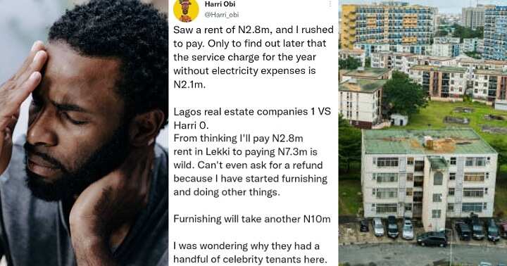 Man cries out after renting house in Lekki