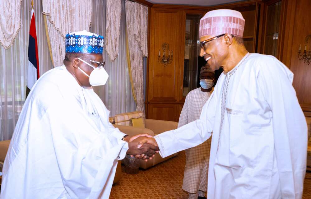 President Buhari meets Lawan