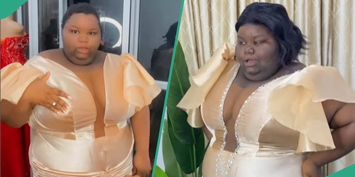 You will be surprised by the attire a chubby lady wore that got her mixed reactions online (video)