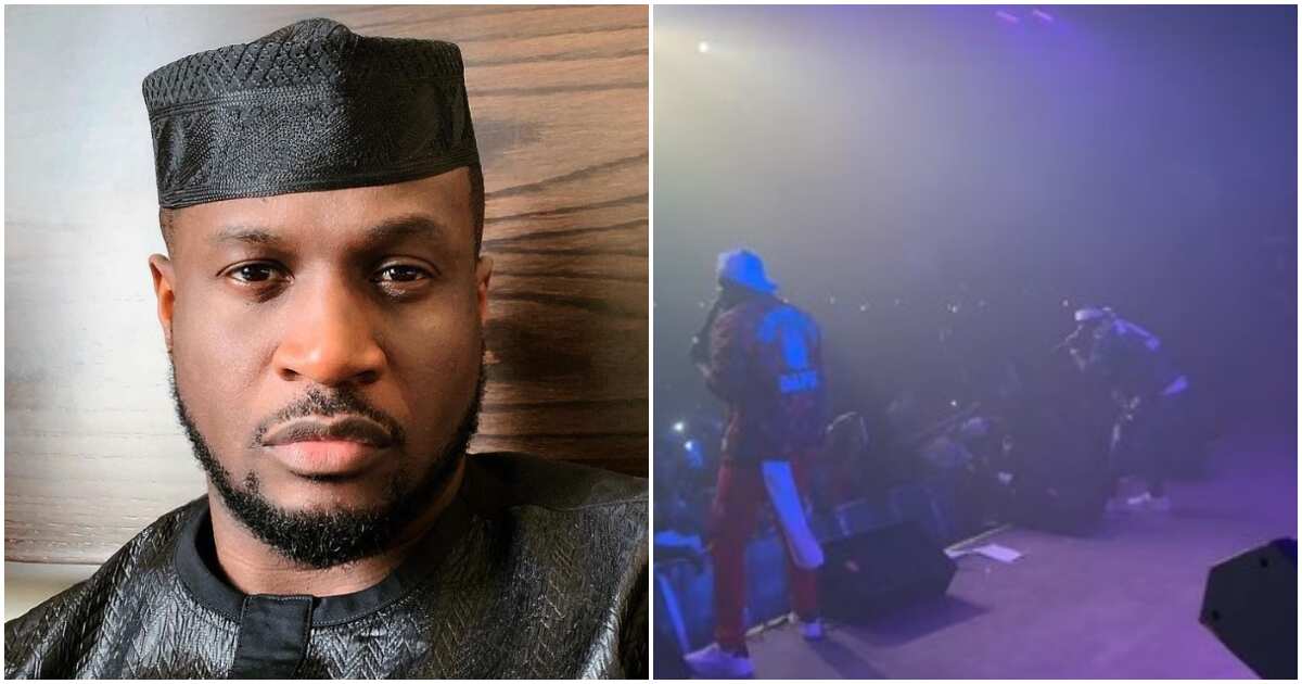 The moment Peter Okoye kissed a female fan during Psquare Dallas show