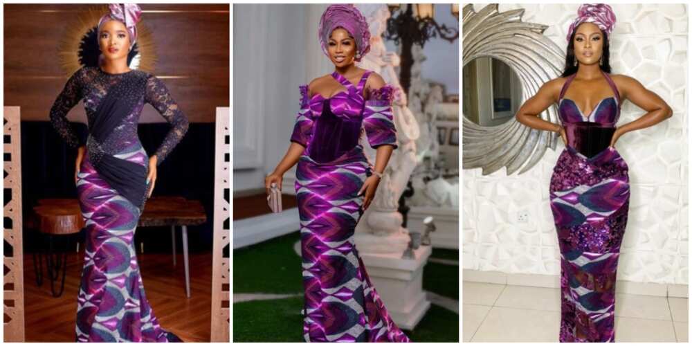 Photos of some Nigerian celebrities in ankara.