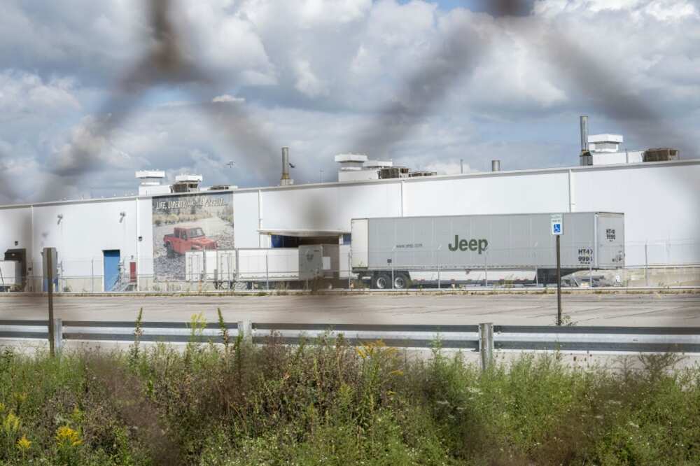 TOLEDO, OHIO - SEPTEMBER 18: A view of the Jeep Plant where United Auto Workers members are picketing on September 18, 2023 in Toledo, Ohio.