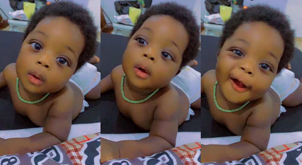 Photos of a handsome baby born to a Ghanaian mother and a Nigerian father.