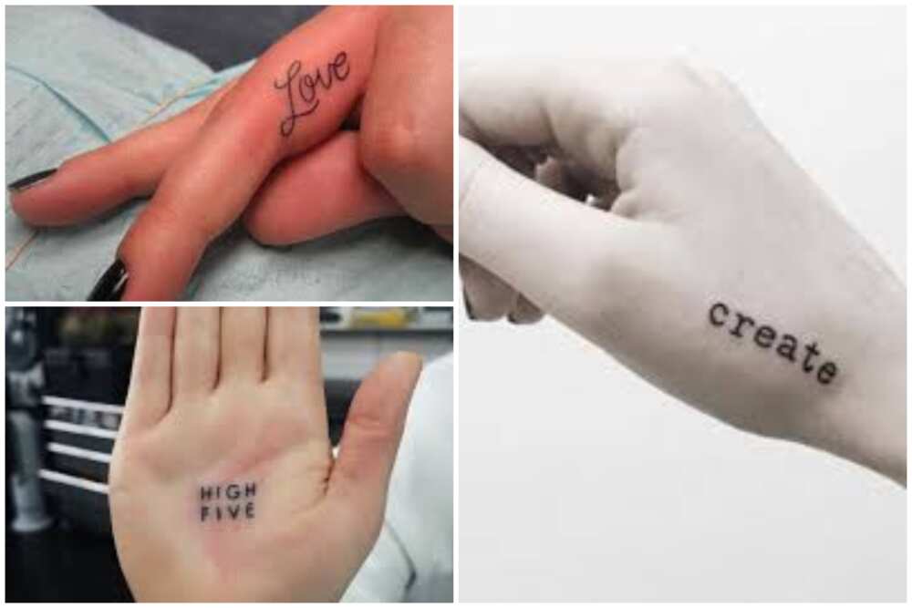 small hand tattoo