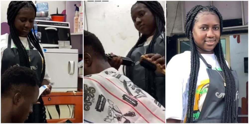 Janet Alexander has been working as a professional barber for the past two years