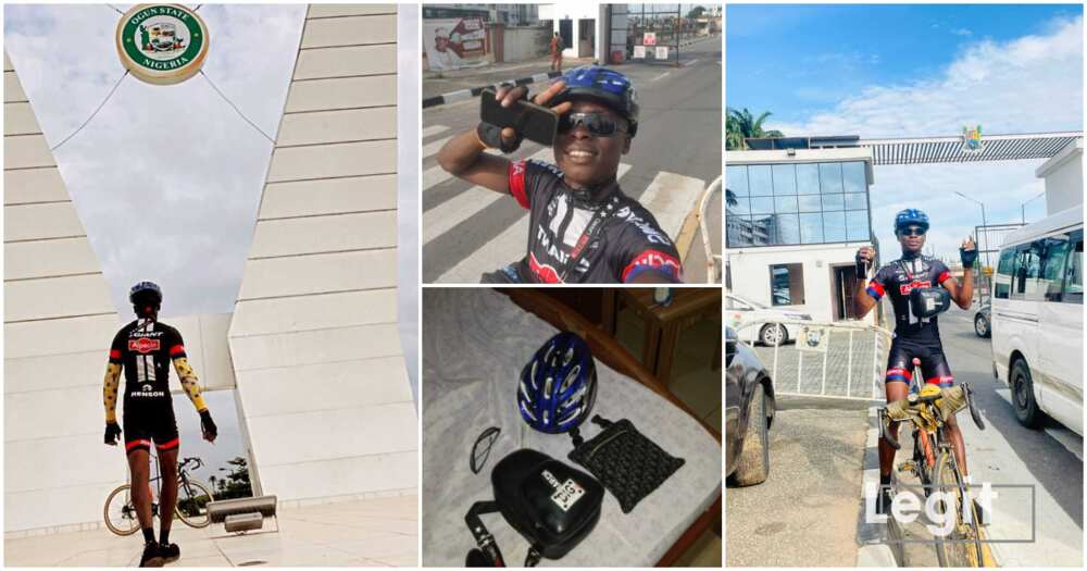 Roid Fajingbesi, Bayelsa to Lagos on bicycle, 3 days, Federal University Otuoke, student rides bicycle