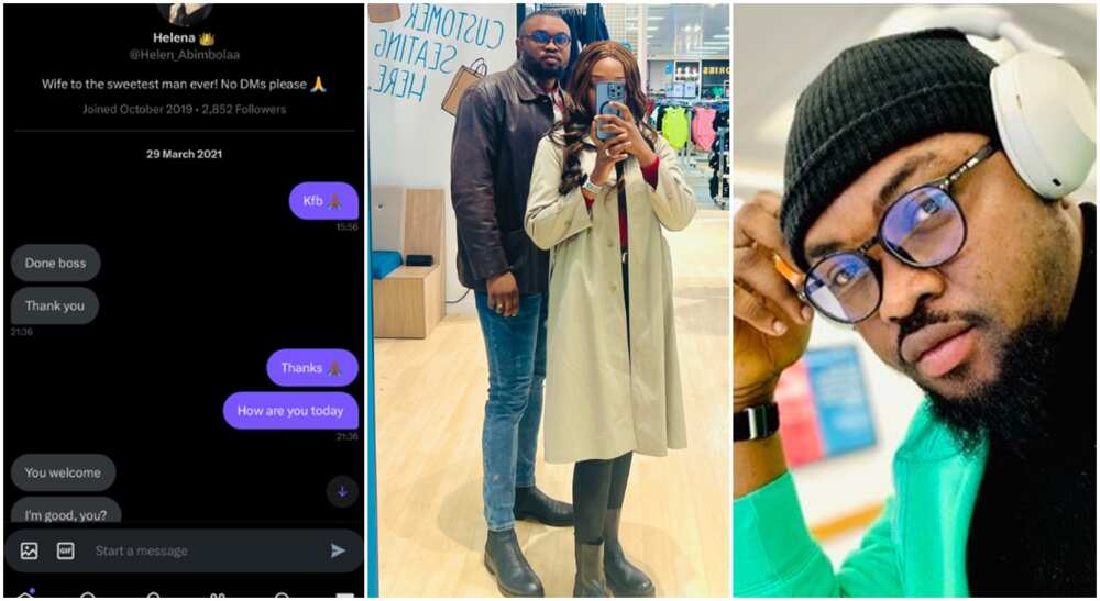 Photos of a couple who met on Twitter. Photos of a couple who met on Twitter.
