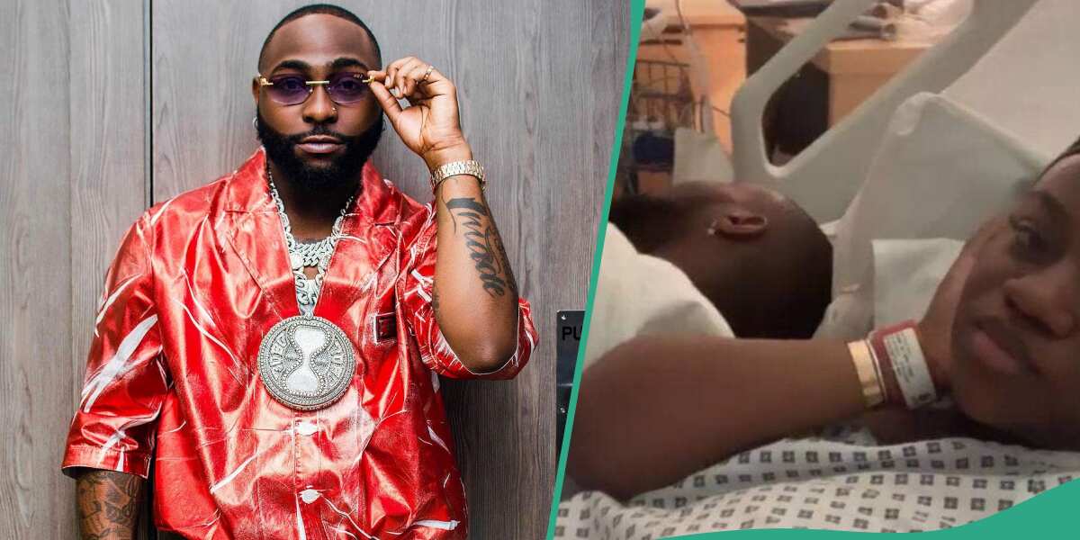 See what Davido posted online about viral photos of him in the hospital with Chioma
