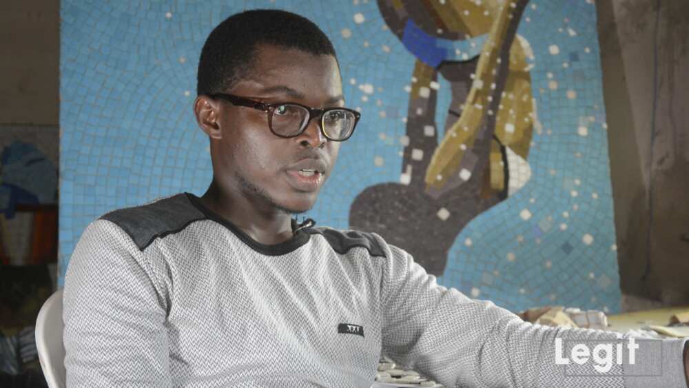 31-year-old Nigerian mosaic artist speaks about his private life