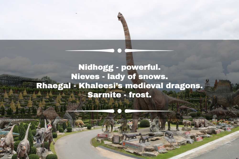 Game of Thrones dragon names