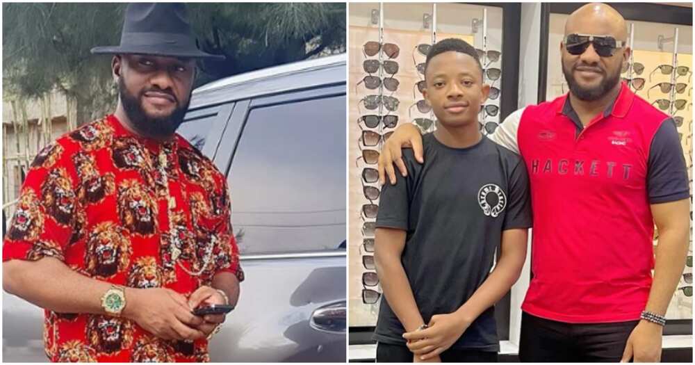 Actor Yul Edochie and his son