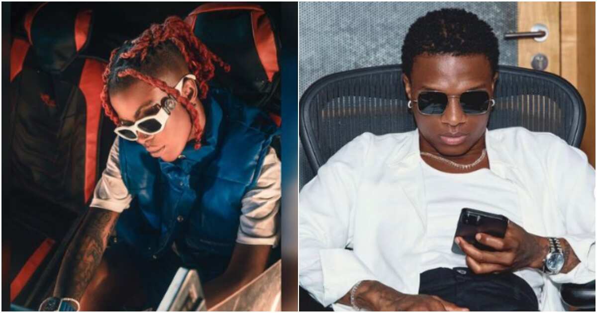 Wizkid flaunts Ghana Must Go bag filled with bundles of money as he stepped  out (Video)