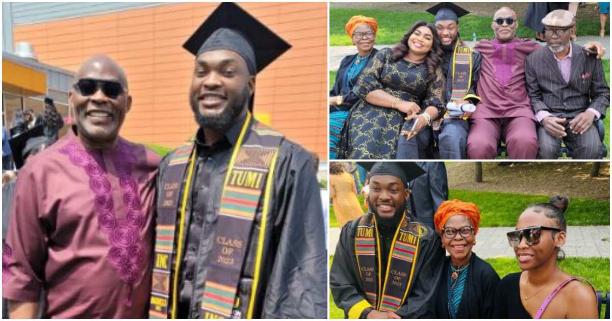 See photos as RMD's lookalike son graduates abroad, family storms school