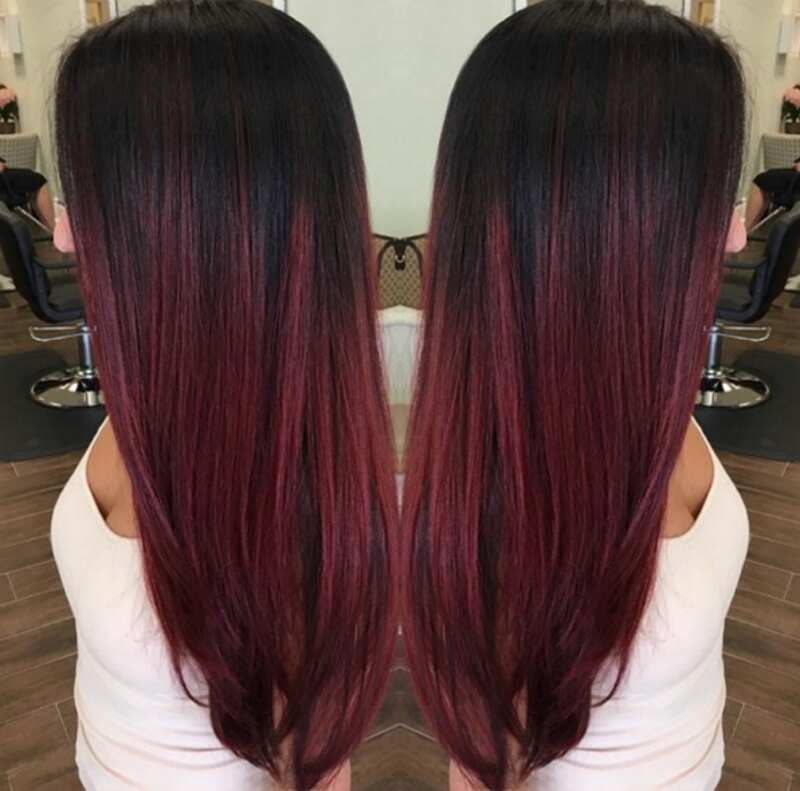 dark red hair