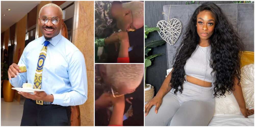 Social media reacts as socialite Pretty Mike kisses BBN Uriel's hand passionately at event in viral video