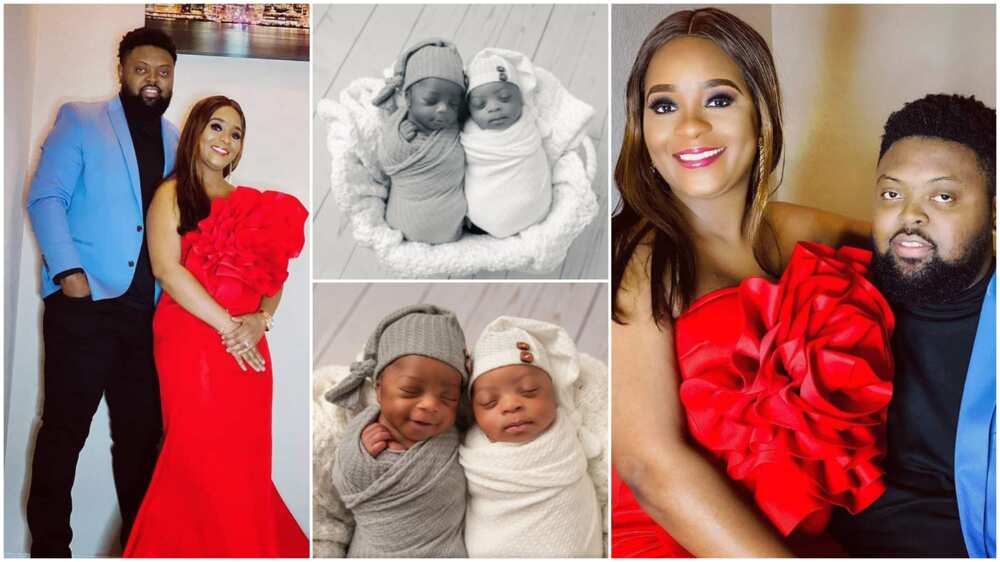 Nigerian man welcomes his twins, gives them lovely photoshoot