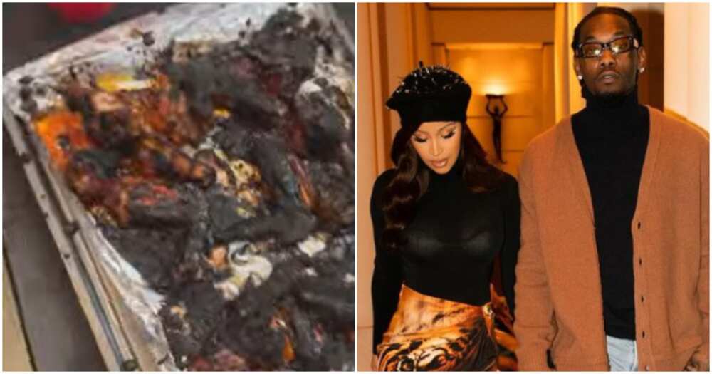 Cardi B burns Chicken wings