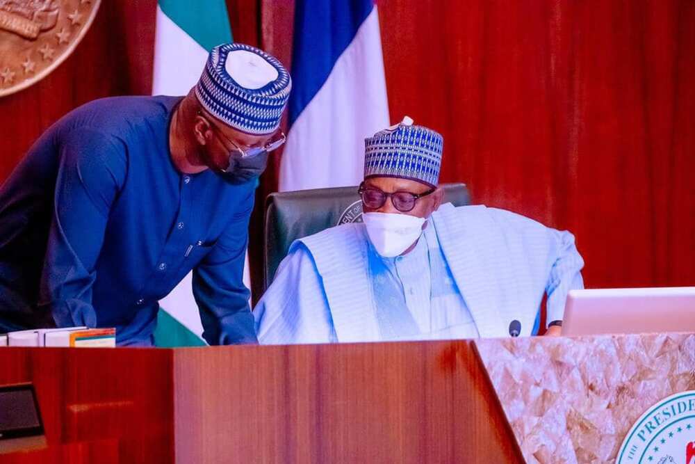 Buhari at FEC meeting Buhari at FEC meeting