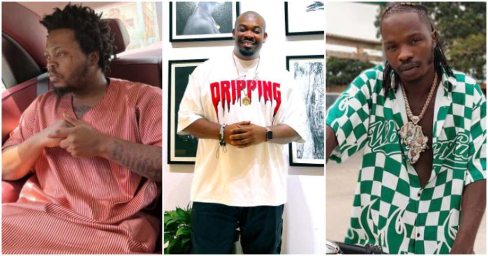 Nigerian label owners Olamide, Don Jazzy, Naira Marley