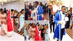 Will they fight? Massive reactions as bride & groom enter wedding reception with boxing gloves in video