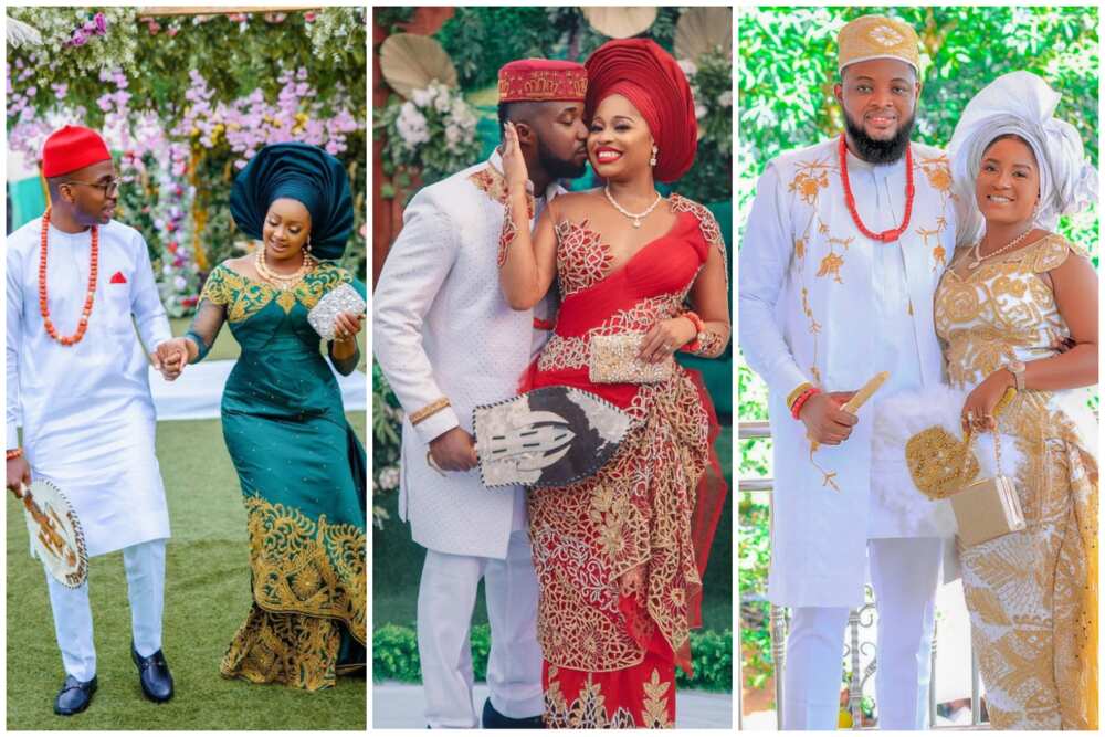 Igbo traditional wedding attire ideas for bride and groom 