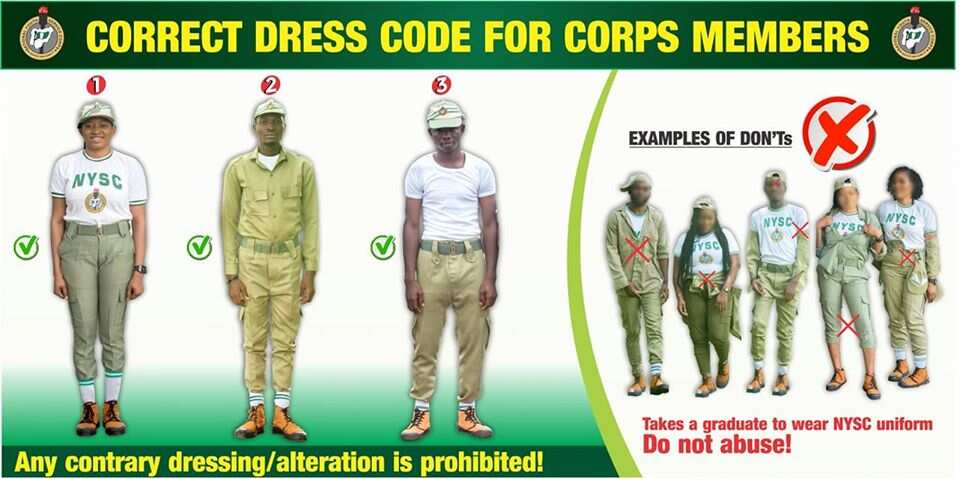 NYSC unveils proper dress code for corps members