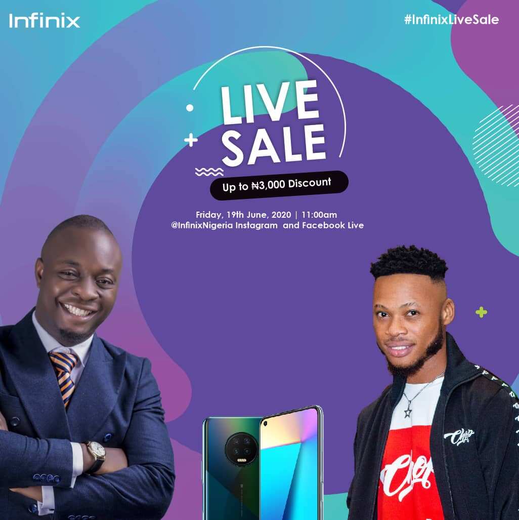 Join the Infinix Live sale with MC Lively, Poco Lee to get discount on your NOTE 7 and HOT 9 purchase
