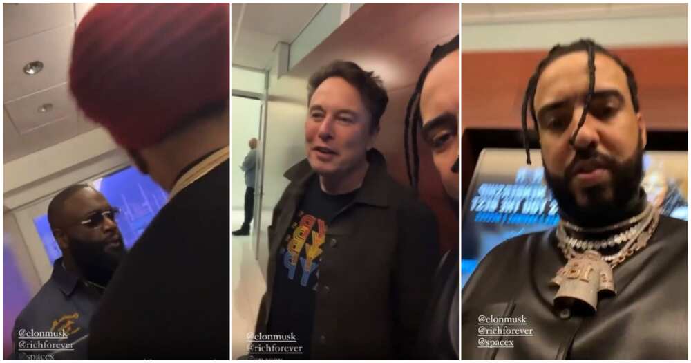 Reactions trail Elon Musk's dressing as he chills with rappers Rick Ross and French Montana