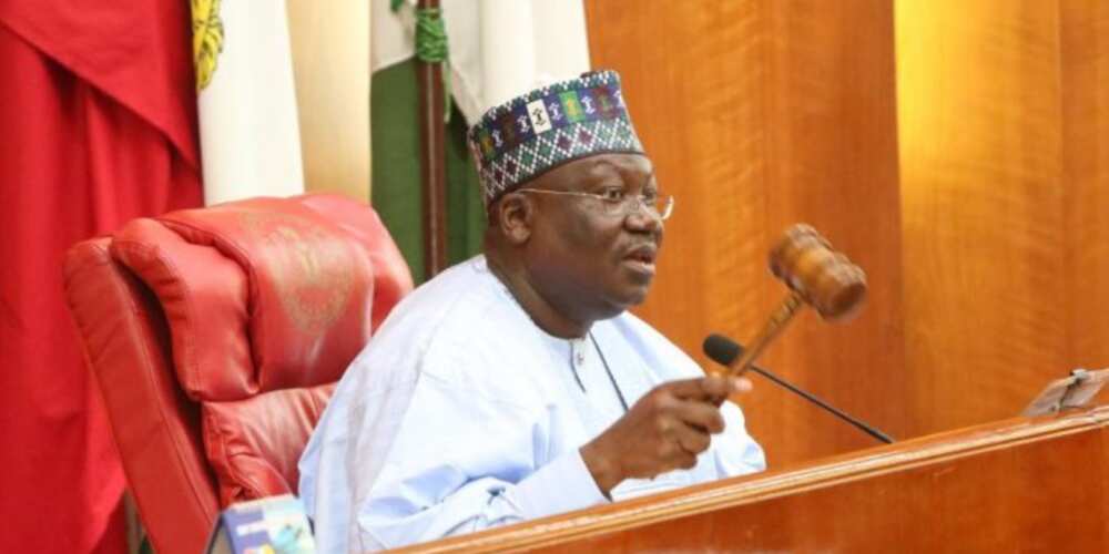 Senator Lawan during plenary