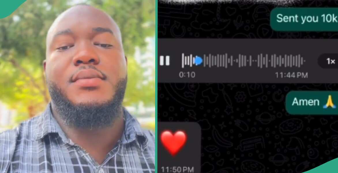Man releases sweet voice note lady sent him after he gifted her N10k, makes people love her