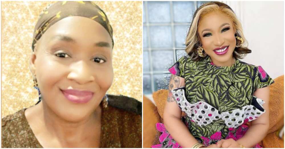 Journalist Kemi Olunloyo and actress Tonto Dikeh