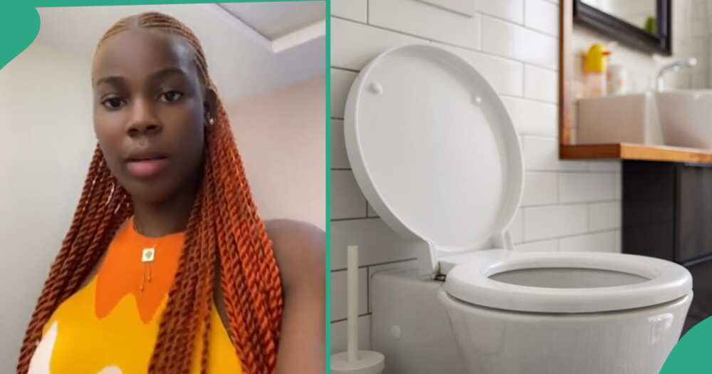 Man says lady used his toilet and left it unflushed.