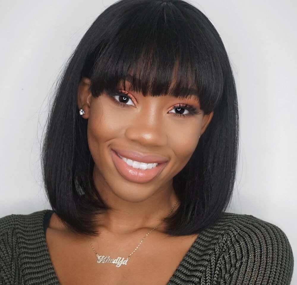 Center part hairstyles with bangs Center part hairstyles with bangs