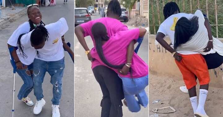 They Are Attached: Man in Love with Physically Challenged Lady Publicly  Displays Love for Her in Video 