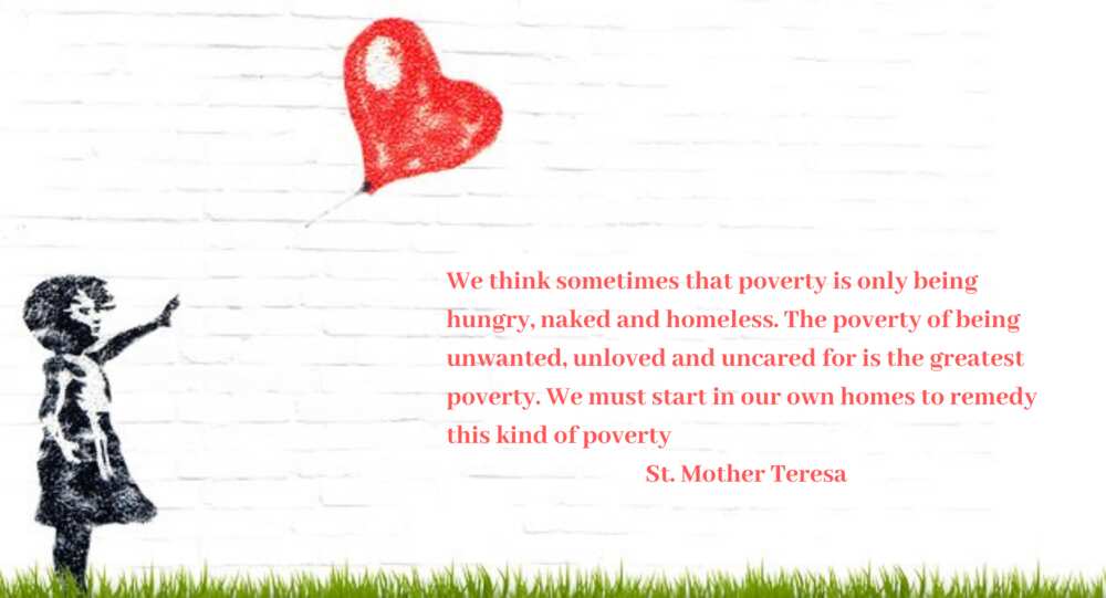 poverty quotes mother teresa