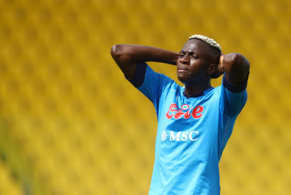 Victor Osimhen in action for Napoli in Serie A