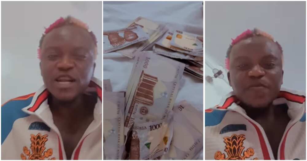 Photos singer Portable and fake naira notes